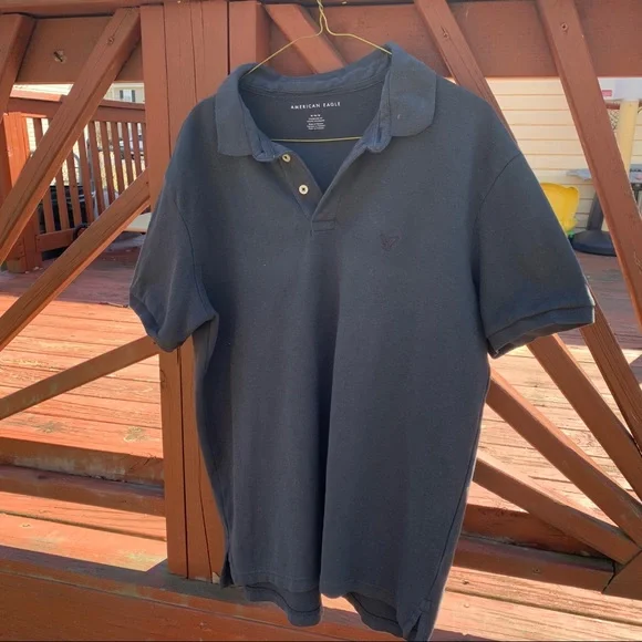 American Eagle Polo Men’s Gray Medium Polo Shirt - Picture 4 of 15